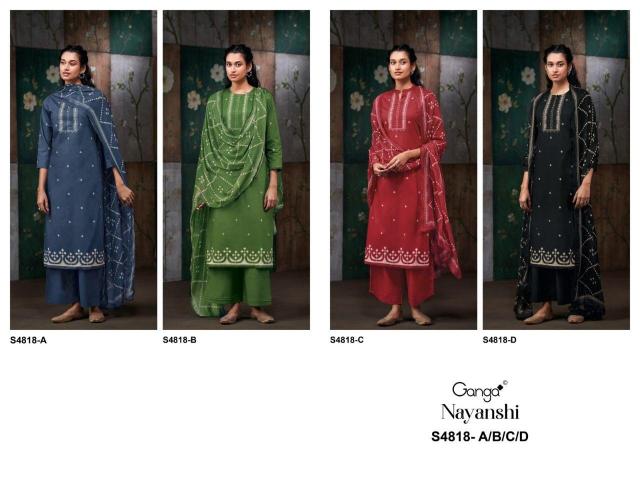 Ganga nayanshi 4818 cotton dress material wholesale
